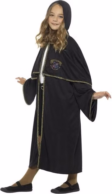 Smiffys Childrens Wizard Cloak in Black