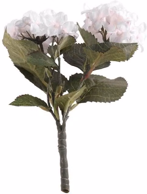 Kingsbury Gifts White Artificial Hydrangea Bush, Height: 22 cm