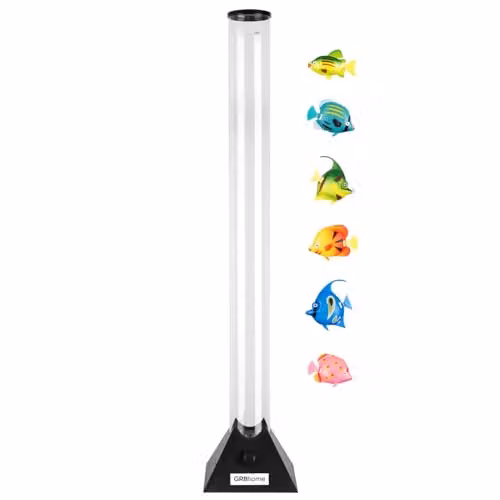 Gr8 Home Colour Changing LED Artificial Fish Floor Lamp, Black, H 90 cm x W 18 cm x D 18 cm – 2