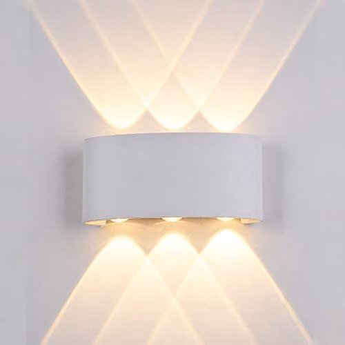 Italux Netlighting Modern LED Outdoor Wall Lamp, White, Warm White 3000K, 420lm, IP44