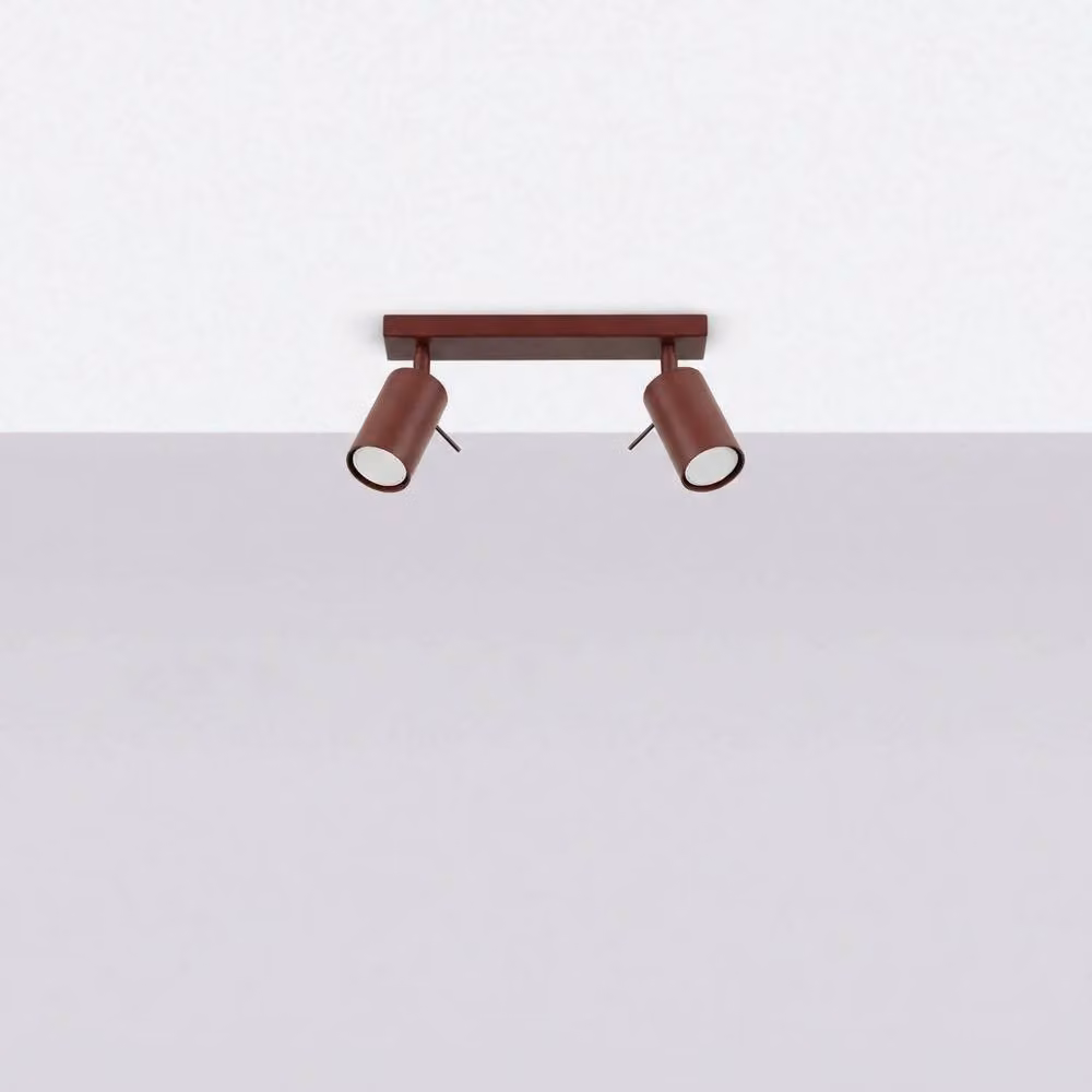 Sollux Lighting Modern Metal Ring Ceiling Lamp in Red, W: 16 cm, D: 30 cm, H: 6 cm – 2