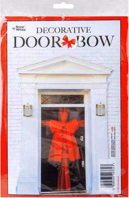 VFM e-Store Christmas Door Ribbon in Red, Gold and Silver, W/D/H: 35 x 23 x 1 cm