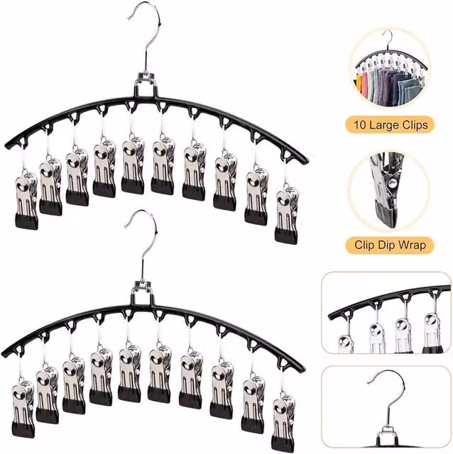 EONLION Metal Hat Hangers and Space Saving Closet Organiser Racks in Black, Width: 100 cm – 1