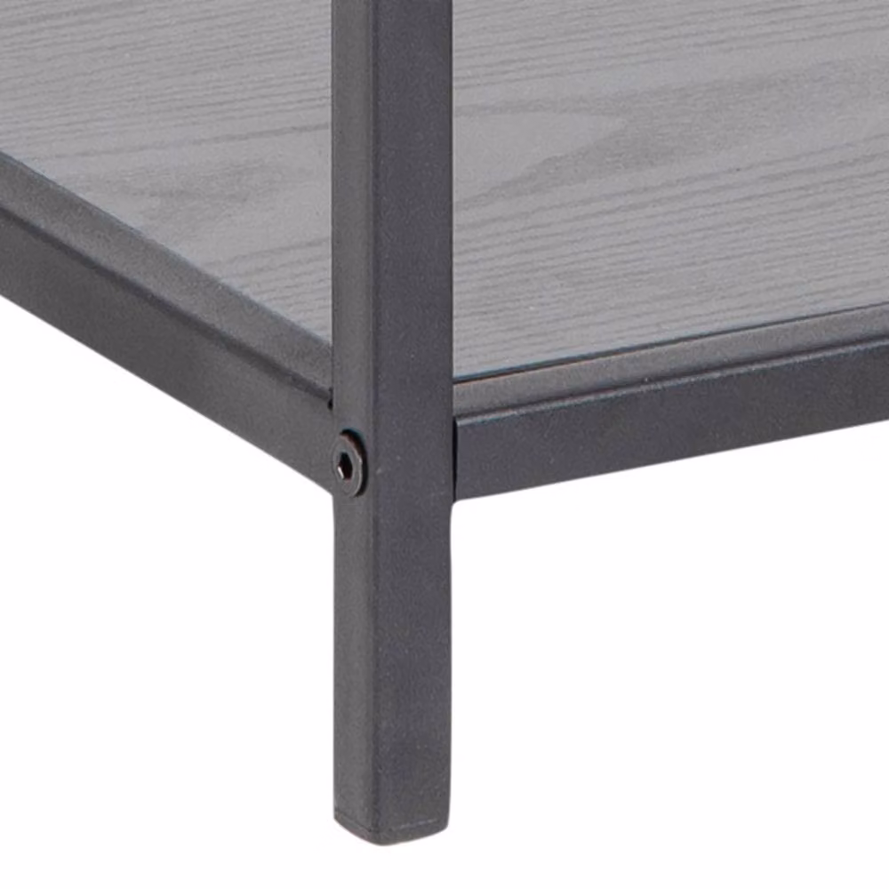 Wyld Haus El Paso Bedside Table with 1 Drawer and Bottom Shelf in Ash and Black – 6