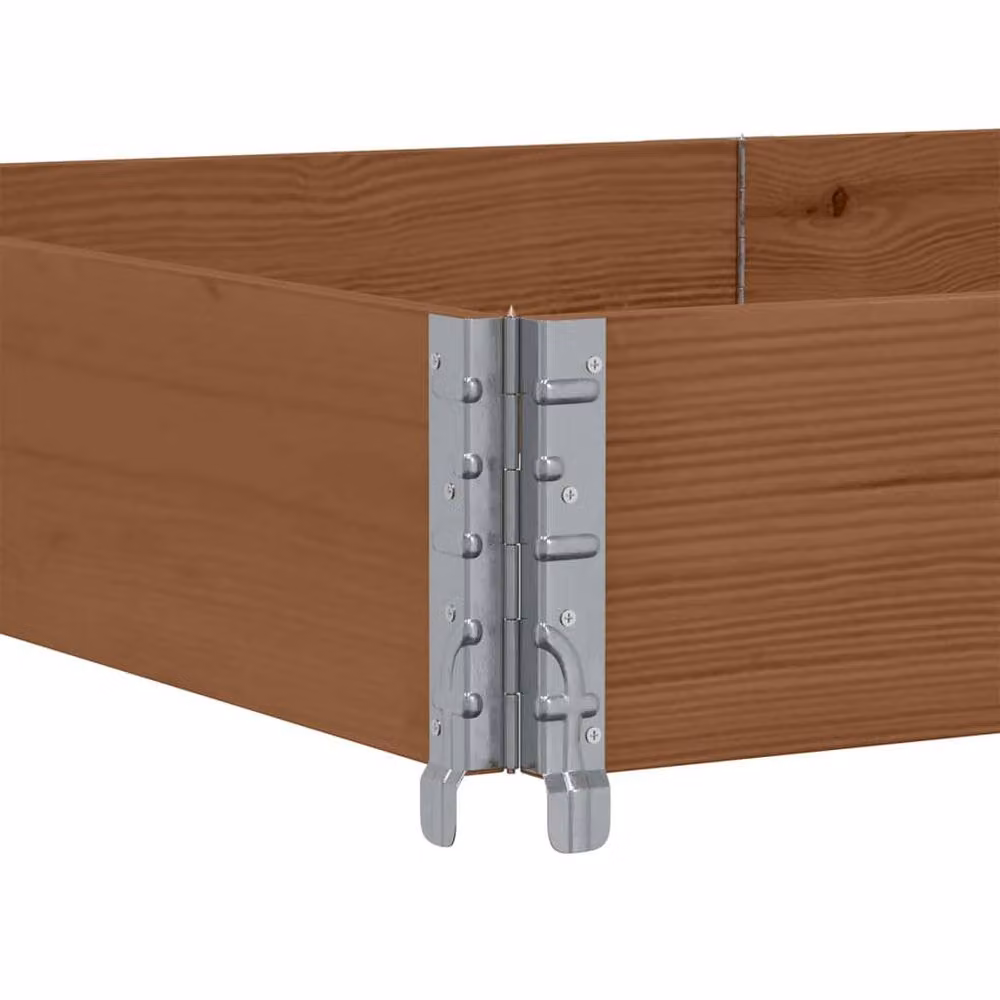 Berkfield Home Garden Brown Wooden Raised Bed Planter made of Wood and Galvanised Steel W/D/H: 150 x 100 x 100 cm – 3