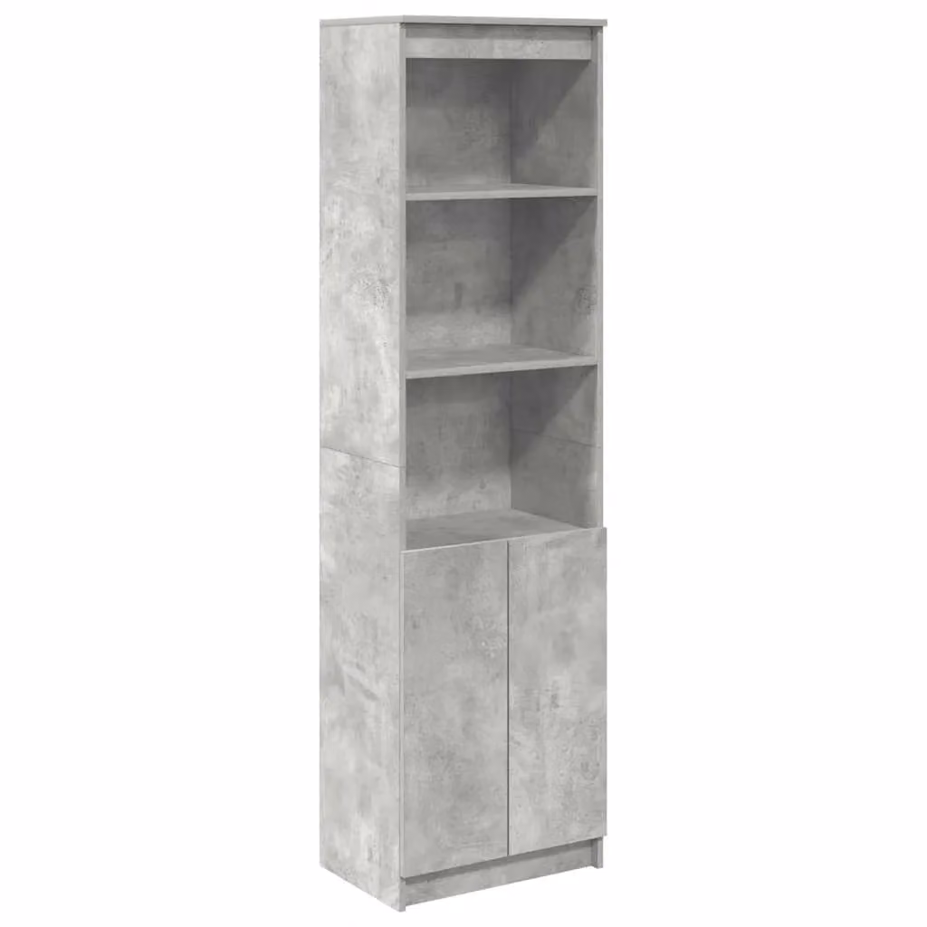 Berkfield Home Modern Wall Mounted Highboard in Concrete Grey, W/D/H: 50 x 35 x 180 cm – 2