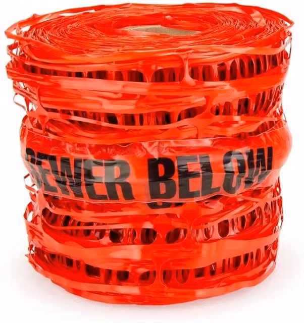 Pegdev Red Detectable Mesh Sewer Pipe Marker – 1