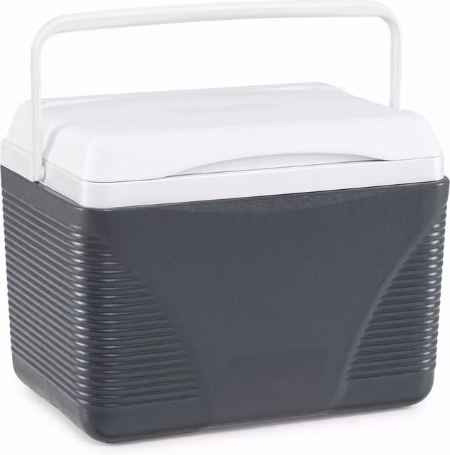 COSTWAY Hard Shell Ice Chest with Cup Holders in Black