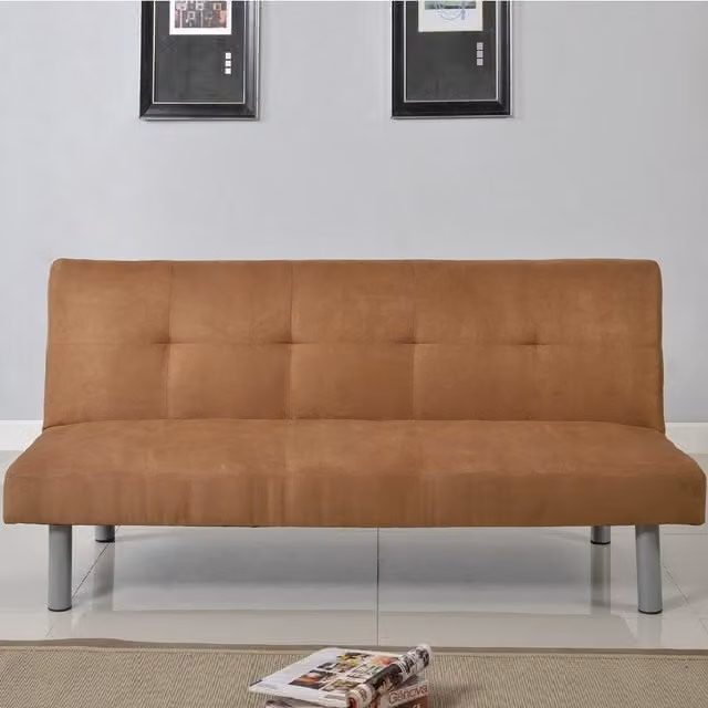 Comfy Living Cinnamon 3 Seater Fabric Sofa Bed with Microfibre Upholstery and Solid Wood Frame