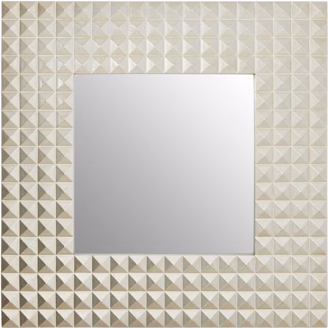 Orsina Dimano Modern Geometric Gold and Silver Wall Mirror