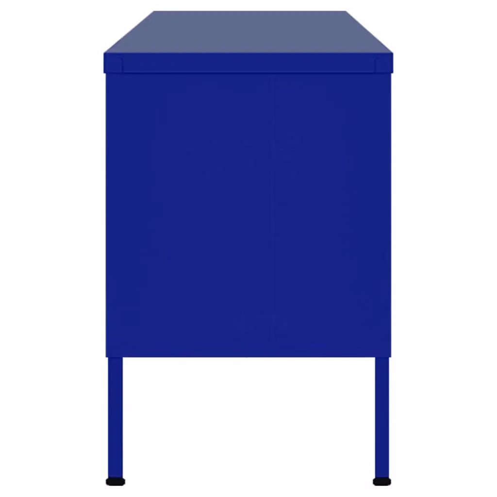 Berkfield Home Navy Blue Metal TV Cabinet W/D/H: 105 x 35 x 50 cm – 3