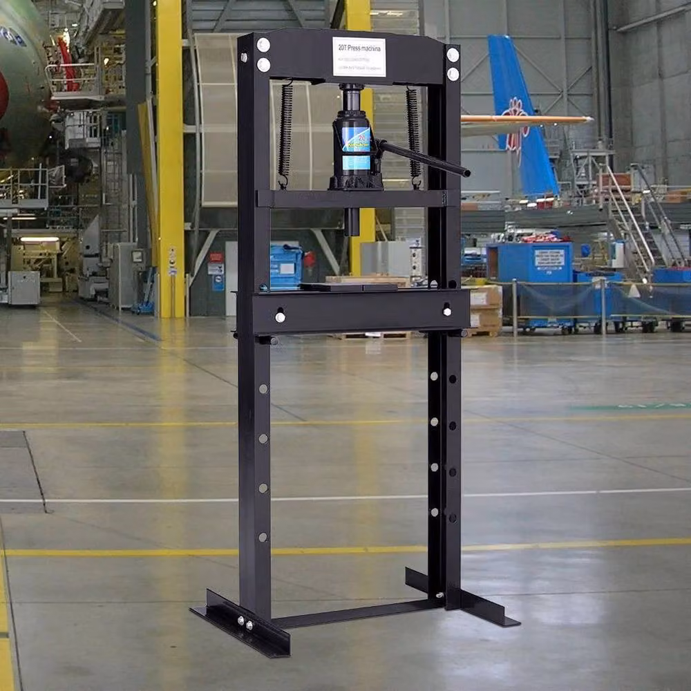 FLAVORA Black 20 Ton Hydraulic Shop Press Industrial Garage Workshop Jack – 4