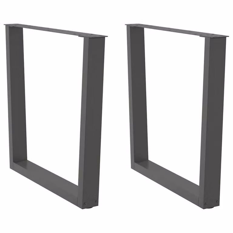 Berkfield Home V-Shape Dining Table Legs, 2 Pieces, Anthracite Steel, H: 72-73.3 cm x W: 90 cm