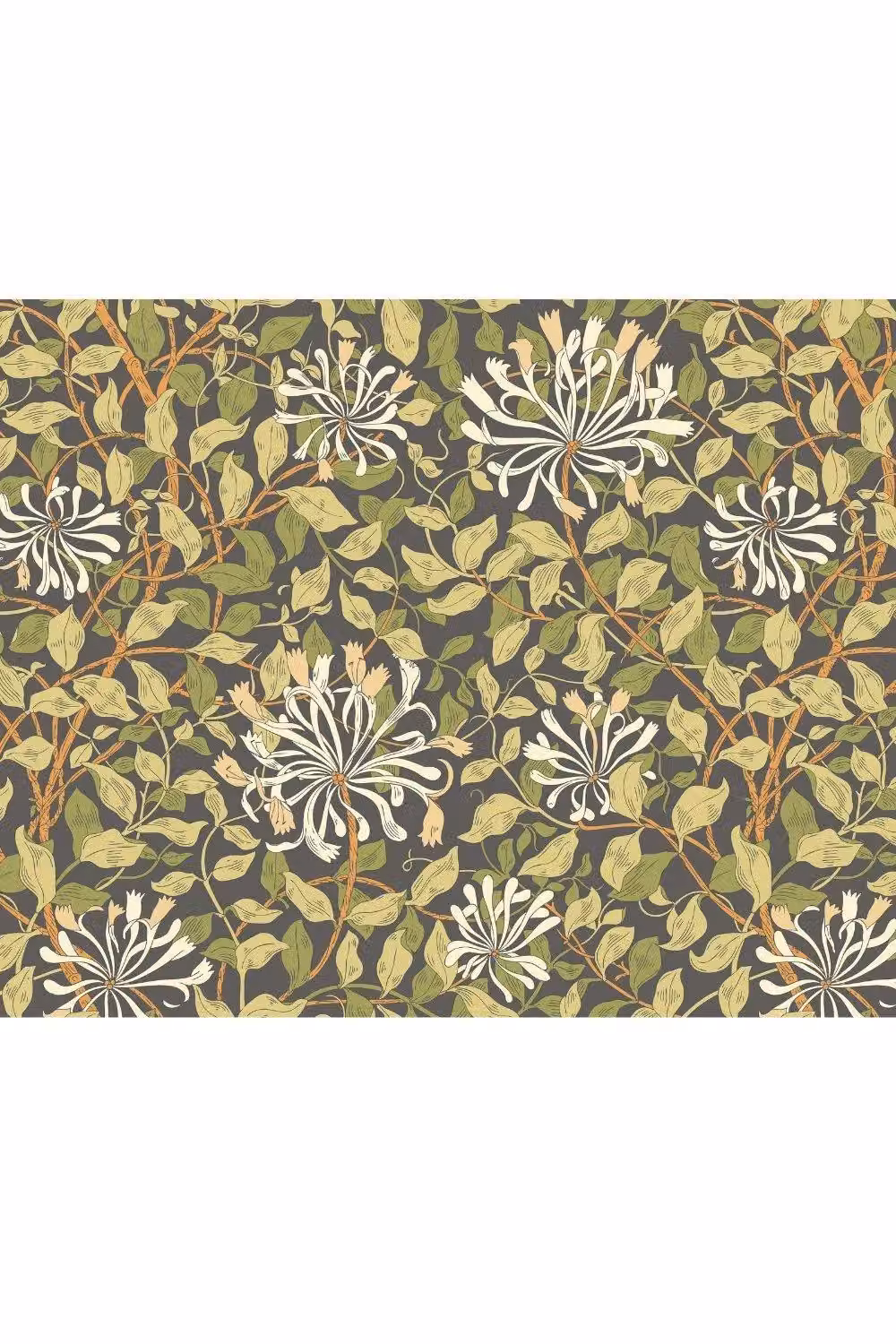 Origin Murals Honeysuckle Floral Wall Mural in Green and Multicolour, W: 300 cm x H: 240 cm – 3