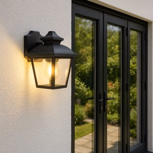 CGC Lighting Hope Black Industrial Outdoor Wall Lantern Light