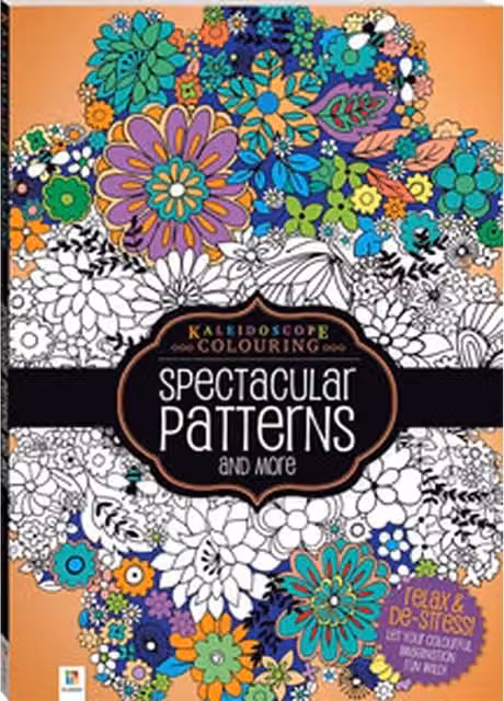 Hinkler Kaleidoscopes Colouring Book for Adults, Multicolour