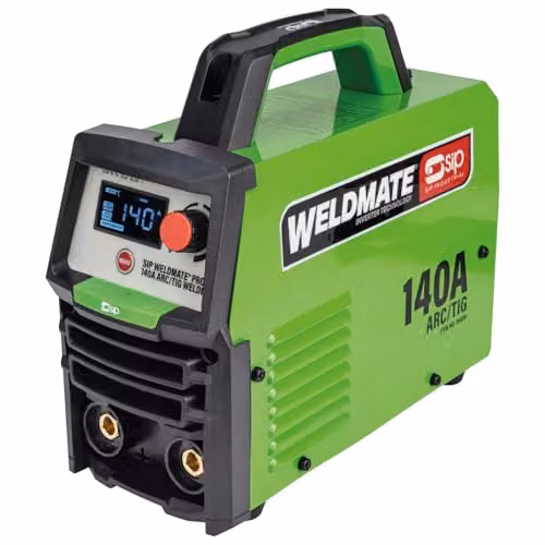 SIP Weldmate Pro Arc Inverter Welder 230V 140A MMA/TIG Portable Welding Machine, Green