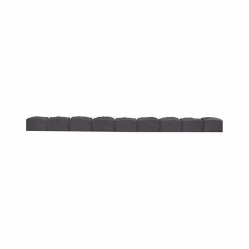 Primrose Pack of 2 Grey Roman Stone Effect Recycled Rubber Garden Edging Brick Design 2.4m – 3