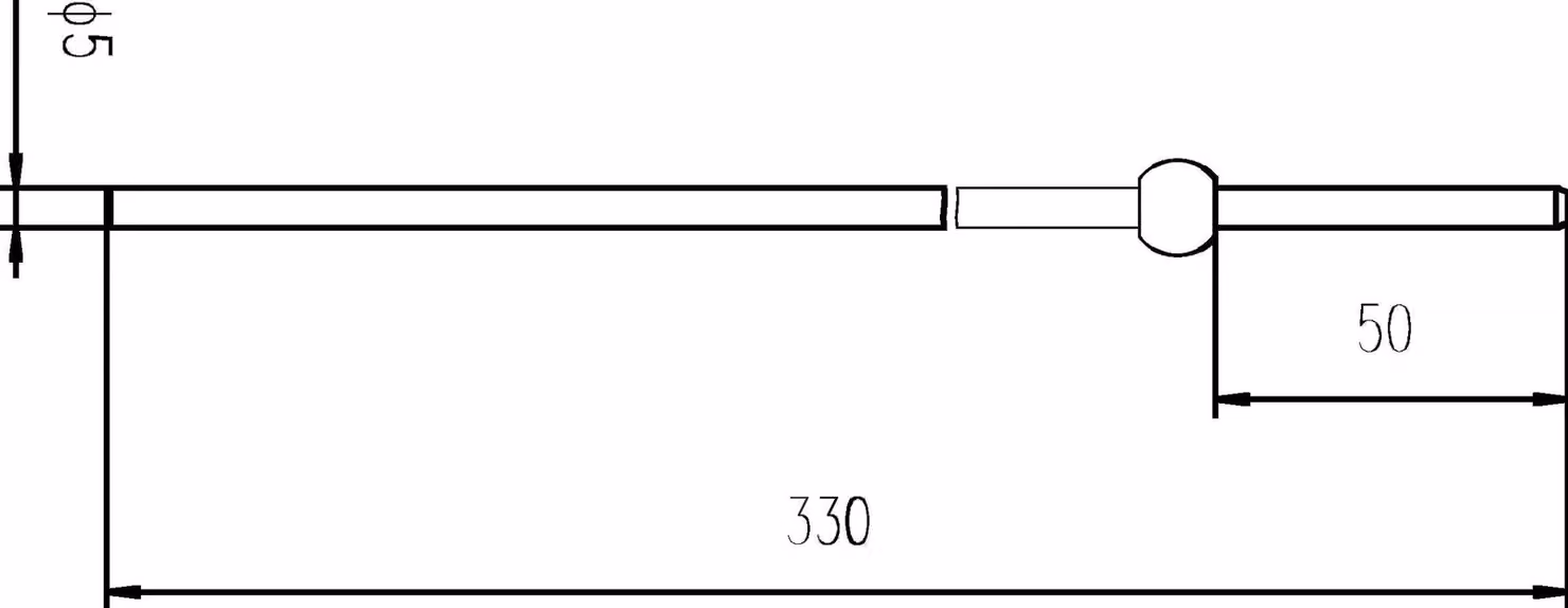 Balterley Extended Horizontal Rod for Basin Pop-up Wastes, Chrome