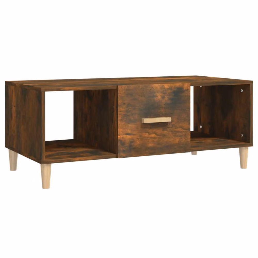 Berkfield Home Decorative Coffee Table in Smoked Oak Brown, W/D/H: 102 x 50 x 40 cm – 3