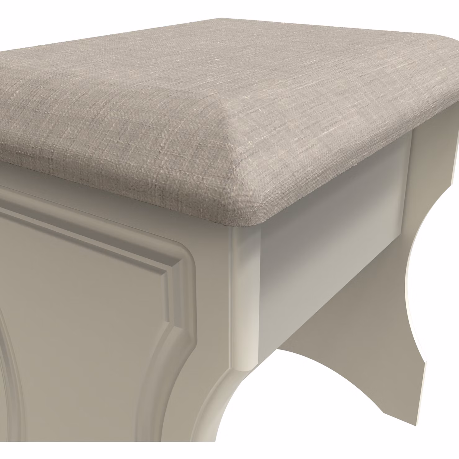 Pembury Dressing Table Stool in Cream Ash by Welcome Furniture Ltd. – 2