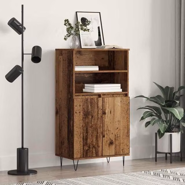 Berkfield Home Modern Brown Highboard with Internal Shelves and Hinged Doors