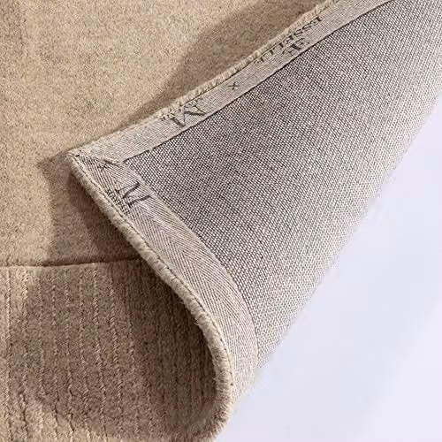 Mayfair Hand-Knotted Natural Wool Area Rug in Beige/Sand, W: 60 cm, L: 230 cm – 3