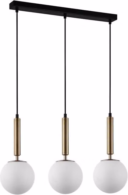 Netlighting Ravena Modern 3 Light Bar Pendant Ceiling Light in Gold/Brass with E27 Sockets – 1