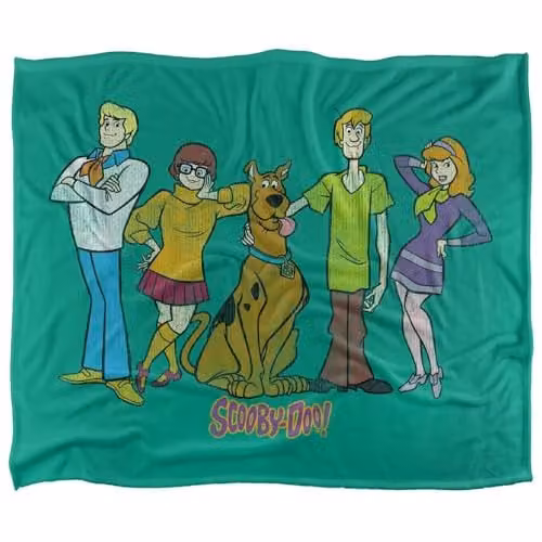 Scooby-Doo! Gang Silky Touch Super Soft Fleece Throw Blanket, Multicolour, W/D/H: 152 x 127 cm – 1