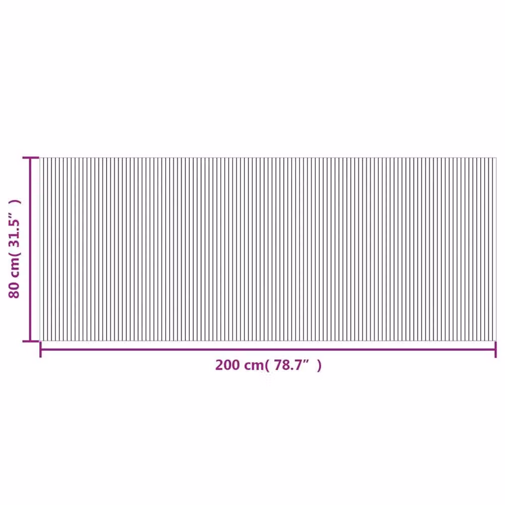 Berkfield Home Rectangular Bamboo and Polypropylene Rug in Dark Brown, W: 80 cm, L: 200 cm – 4
