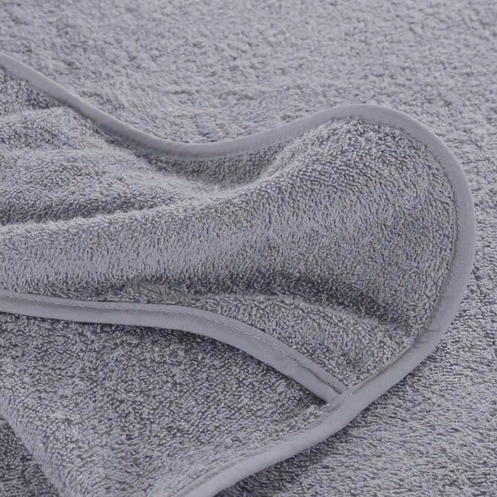 Berkfield Home Set of 4 Grey Quick-Drying Fluffy Beach Towels, W: 60 cm, L: 135 cm, 400 GSM – 2