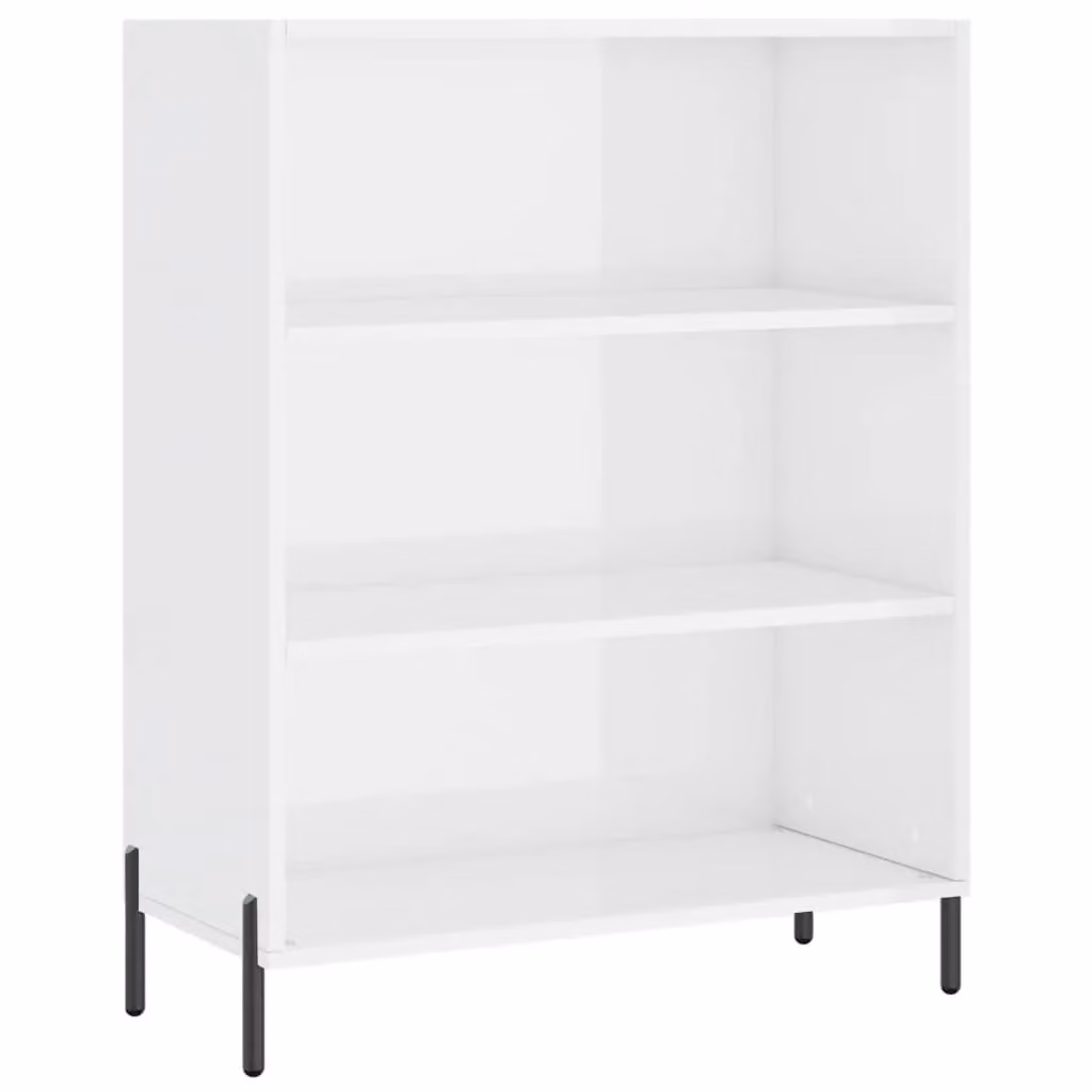 Berkfield Home High Gloss White Shelf Cabinet W/D/H: 69.5 x 32.5 x 90 cm – 2