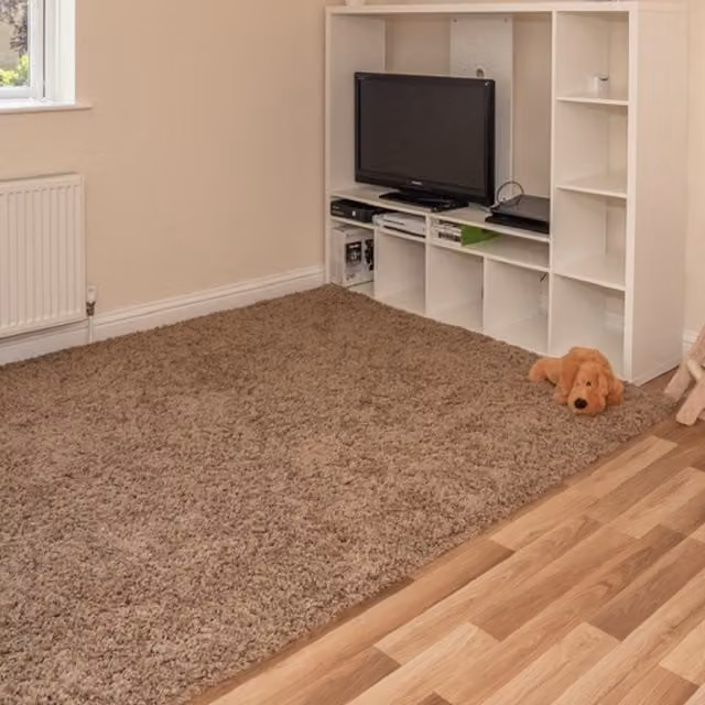 Smart Living Modern Shaggy Rectangular Rug in Beige and Brown, W: 120 cm, L: 170 cm