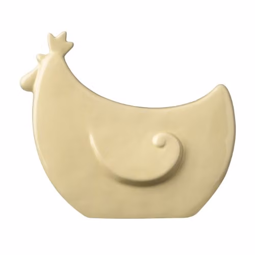 Orsina Ceramic Rooster Ornament in Beige and White