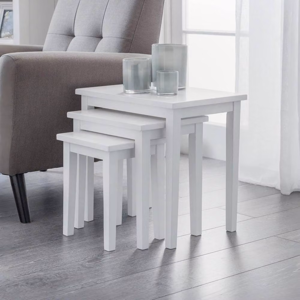 Cheshire Inverlochy Nest Of Tables in Pure White – 2