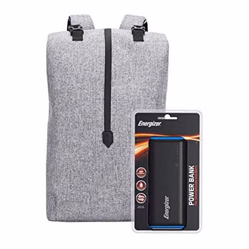 Energizer EPB004 Laptop Charging Bag with UE10007 10000 mAh Power Bank in Grey – 2