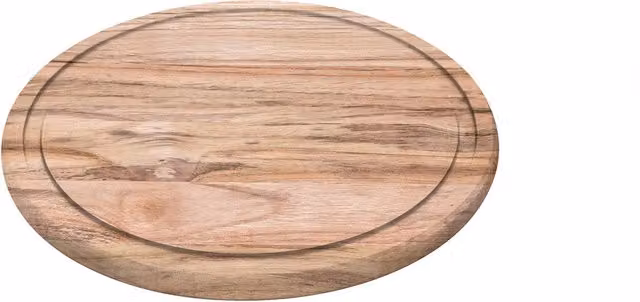 Tramontina Solid Wood Steak Plate, Yellow and Brown, W: 26 cm, H: 1.5 cm