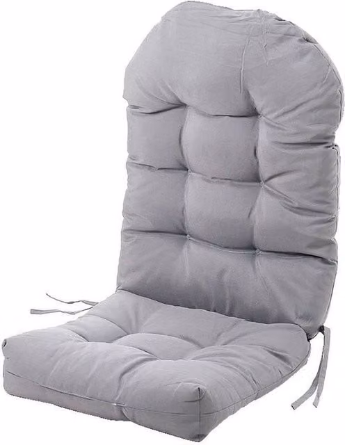 PAWNORA Breathable Cotton Chair Cushion Seat Pad, Light Grey, W: 125 cm, D: 53 cm, H: 8 cm