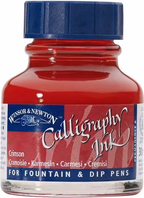 Winsor and Newton Calligraphy Ink Crimson 30ml