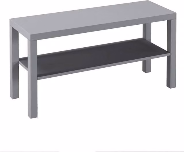 PAWNORA Modern 2 Tier TV Bench Stand in Grey – 1