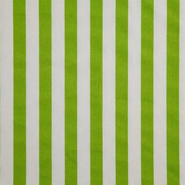 Homescapes Green Pure Cotton Thick Stripe Fabric, Width: 150 cm