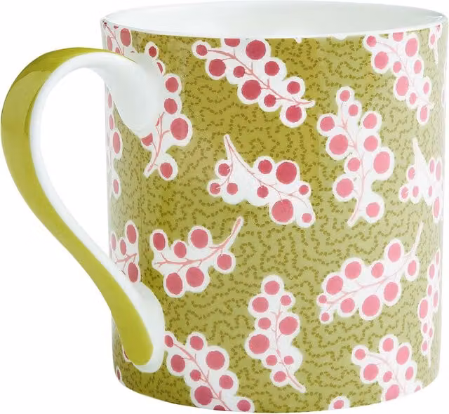 Land & Shore Livie Bone China Mug, Yellow