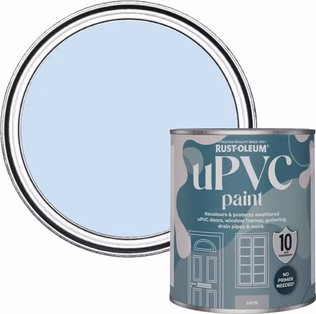 Rust-Oleum Satin Finish UPVC Paint in Blue, 0.75 l