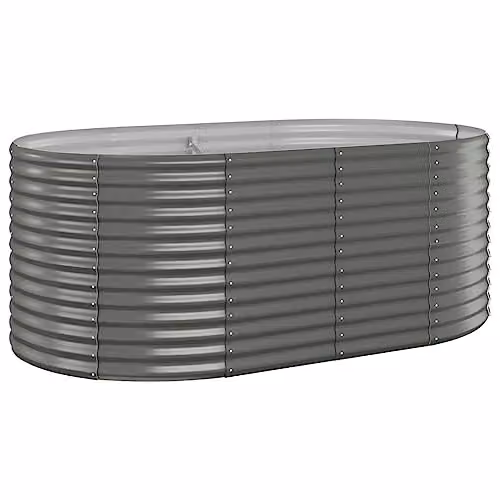 vidaXL Grey Steel Raised Bed – 1