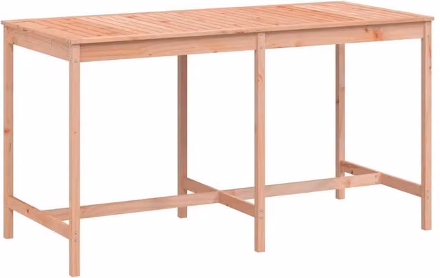 Berkfield Home Rectangular Garden Table in Light Tan Solid Wood W/D/H: 203.5 x 90 x 110 cm