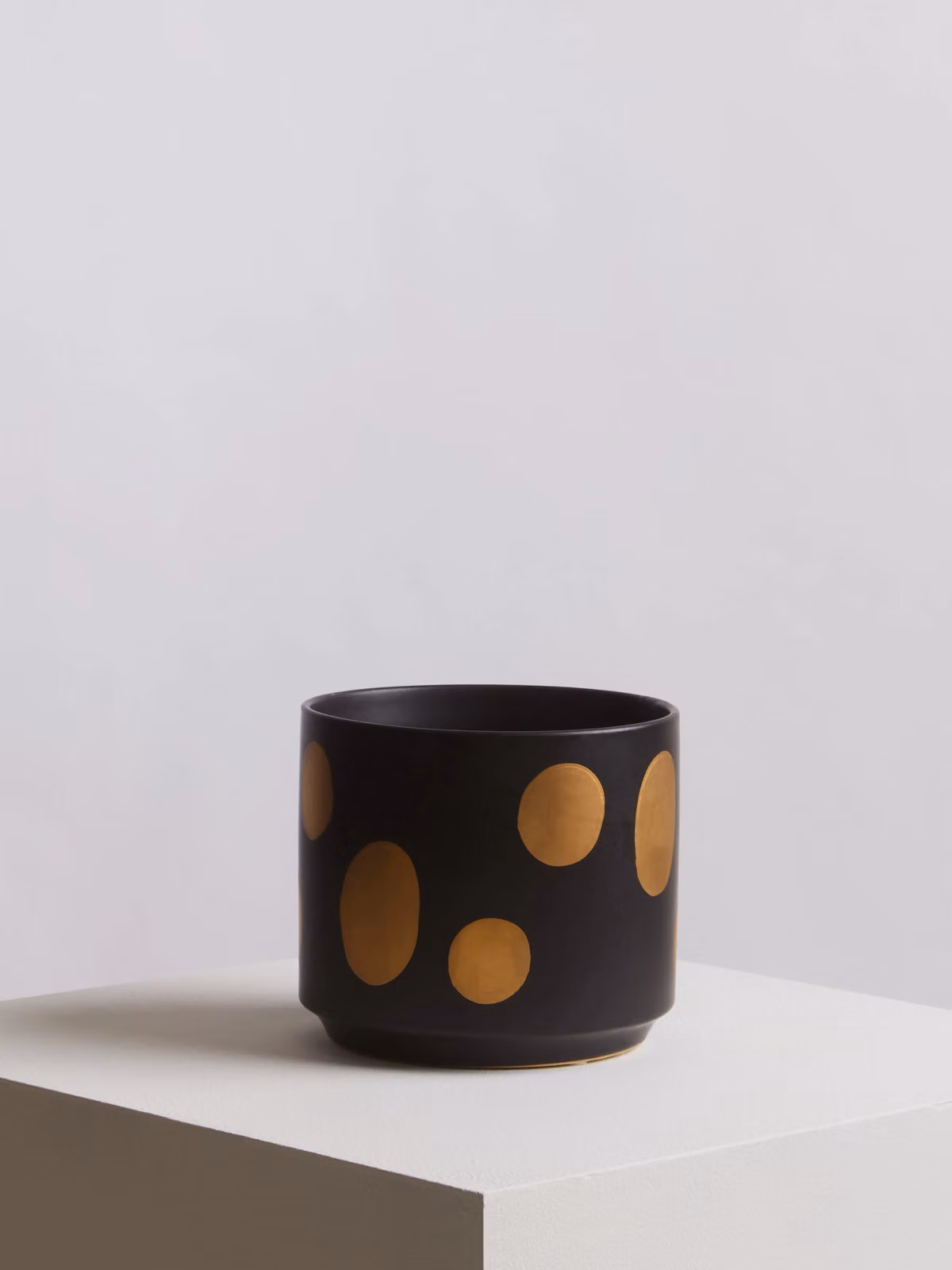 Orsina Big Speckled Ceramic Garden Pot in Black – 2
