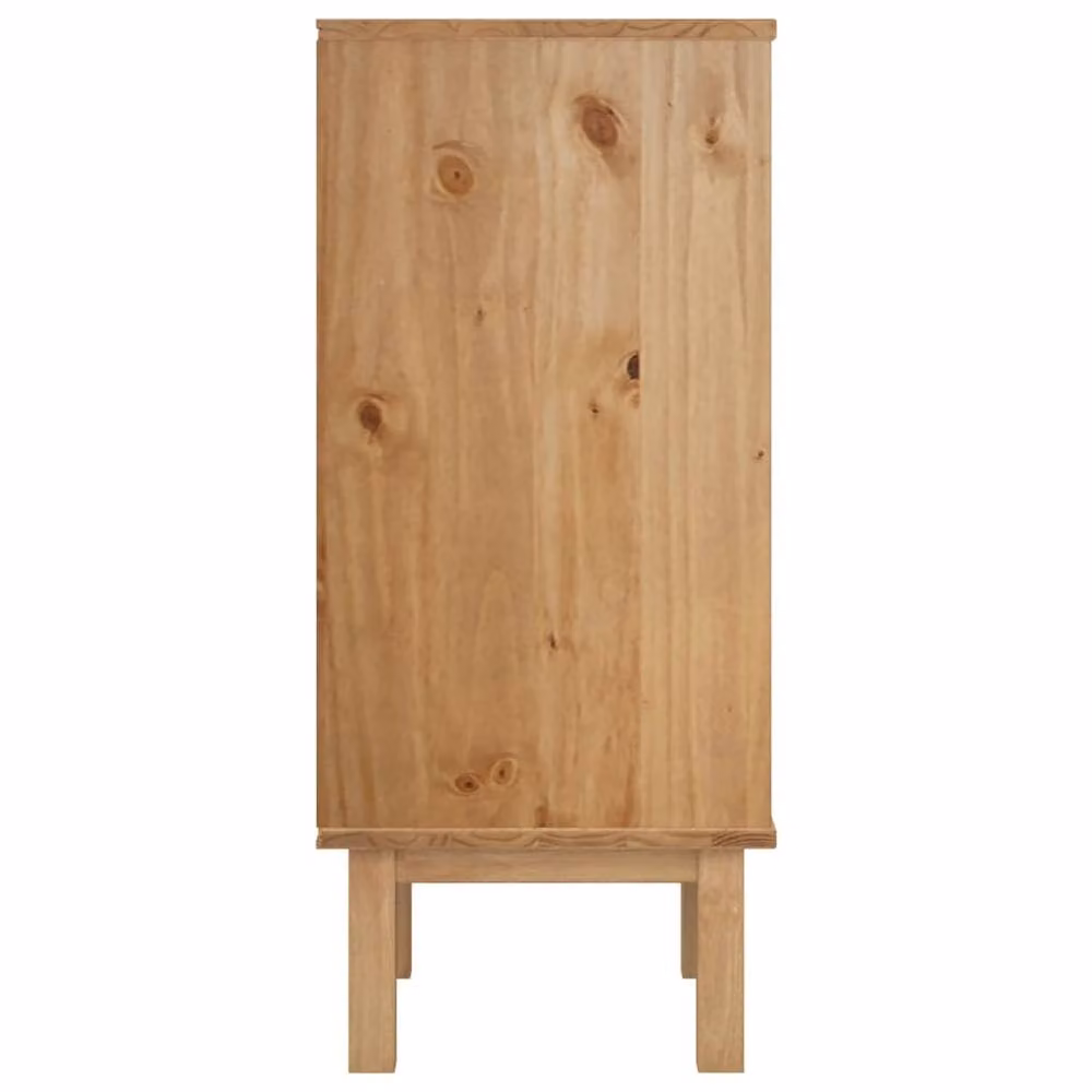 Berkfield Home OTTA Solid Wood Pine Drawer Cabinet in Brown, W/D/H: 45 x 39 x 90 cm – 3