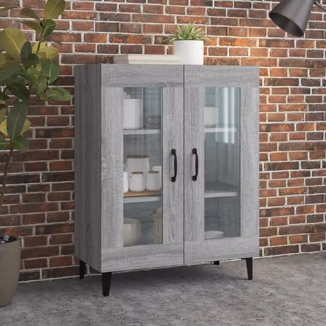 Berkfield Home Grey Sonoma Sideboard in Engineered Wood W/D/H: 69.5 x 34 x 90 cm – 1
