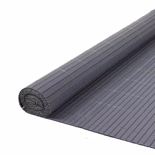 True Products Artificial Bamboo PVC Garden Fence Privacy Screening, Grey, H: 180 cm x W: 400 cm – 2