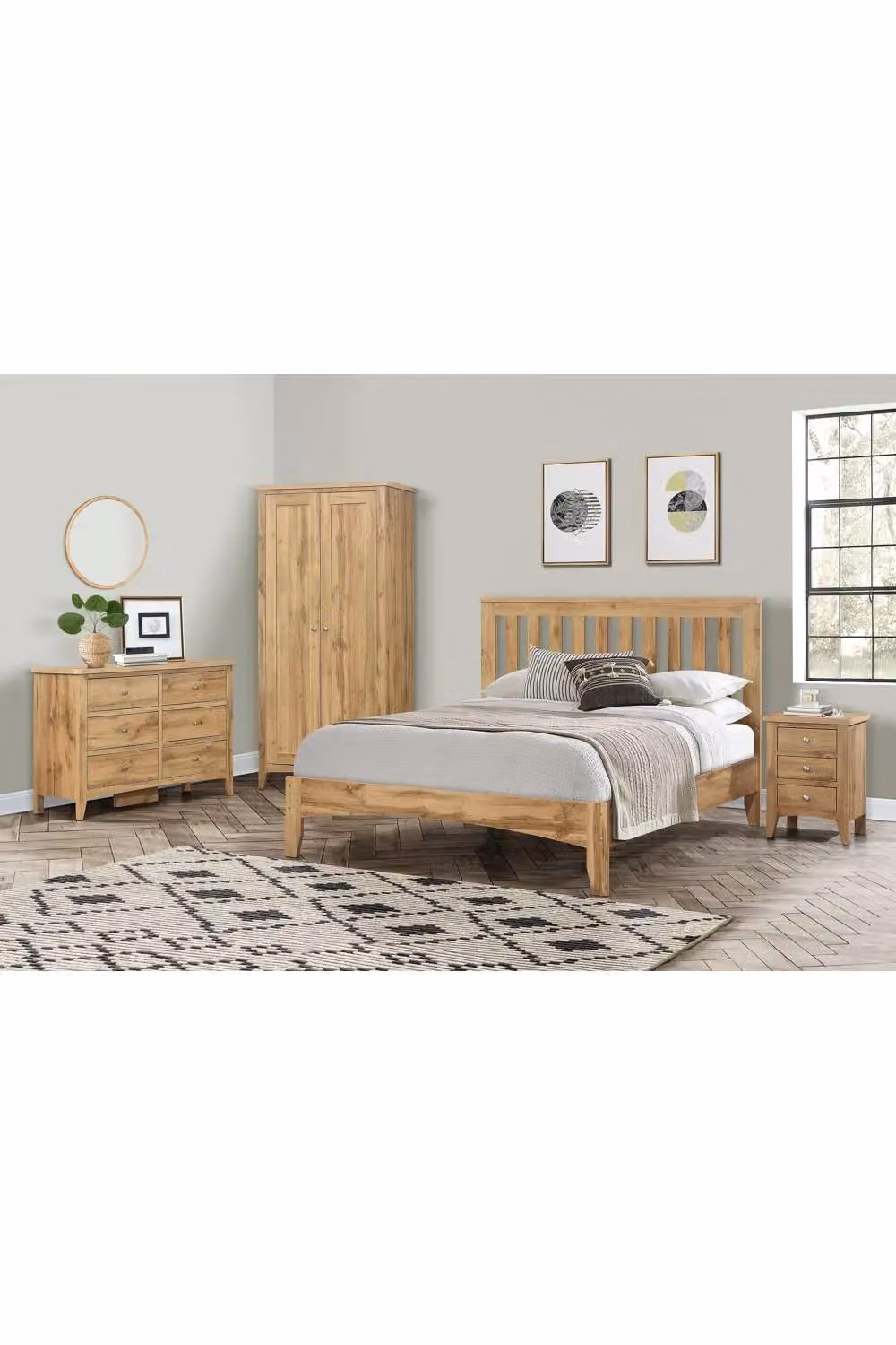 Birlea Hampstead 2 Door Double Wardrobe in Oak – 2
